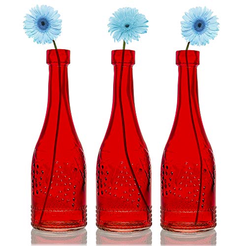 PaperLanternStore.com Stella Clear Vintage Glass Bottle Glassware Flower Vase - color: Stella - Clear, size: 1 Bottle