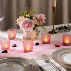 6 Pack Patented Sun Moon Star Embossed Glass Tea Light Candle Holders - Unique Votive Candle Holders for Wedding, Party, and Table Centerpieces (Multi-Color) - color: Multicolor
