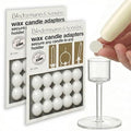 Biedermann & Sons Round Wax Candle Adapters Pellets, White, 0.5 Inch - 2 Cards, 30 dots