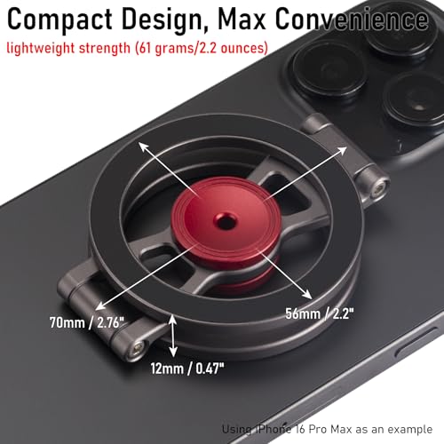 Magnetic Phone Stand & Fidget Spinner Combo– Hands-Free Holder for iPhone 12-17/MagSafe Cases – Dual Magnetic Rings, Strong Adhesion, Stress Relief Accessory for Home/Office/Travel/Gym