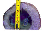 Agate Bookend with Rubber Bumpers Plus Includes Bonus Minerals (3.5-6 lb, Purple) - color: Purple, size: 3.5 - 6 lb