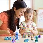 3PCS Impossible Cone,3D Printed Spiral Cone Fidget Toys,Impossible Pyramid Passthrough Sculpture,Stress Relieving Toys for Adults and Kids,Stocking Filler White Elephant Gifts(Rainbow) - color: Rainbow