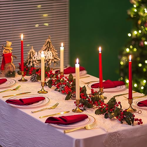 Sziqiqi Candlestick Holders Taper Candle Holders - Gold Candle Stick Candle Holder Bulk Decorative Table Centerpiece for Wedding Reception Christmas Dinner Bridal Showers Party Decor Pack of 12 - color: Gold-style 2, size: 12 Pcs