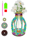 ILYUFO Diamond Art Kits for Adults, DIY Vase Diamond Art, Diamond Painting Kit, Ideal Desktop Ornaments & Thoughtful Female Gifts (Psychedelic) - color: Psychedelic
