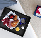 HofferRuffer Rectangle Serving Tray with Hole Handles for Coffee Table, Breakfast, Tea, Food, Butler - Countertop, Kitchen, Vanity Serve Tray, 16.2 x 12.2 x 2 inches, Faux Leather Tray (Black) - color: Black, size: 16.2" x 12.2" x 2"
