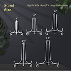 Artliving Metal Plate Stands for Display - 6-Inch Adjustable Easel Holders for Decorative Plates, Picture Frames and Books - White (2-Pack) - size: 6 inch(2 pack)