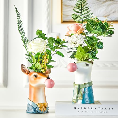 Blowing Bubble Art Vase, Animal Face Vase, Modern Home Decor Vase (No Plants) - Rabbit - color: Rabbit