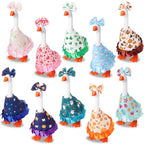 Weysat 10 Set Holiday Mini Desk Goose Outfit 250th Anniversary Summer Mexican 4th for July Magnetic Geese Statue Felt Fabric Costume for 7 Inch Desktop Goose Table Decor Gifts(Cute Style,Fabric) - style: Cute Style