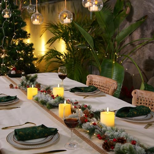 Homemory White Flameless Candles Battery Operated with Remote Timer, 3x3 Real Wax LED Pillar Candle for Home Fireplace Bedroom Living Room Party, Set of 2 - color: D3"xH3"3"-White
