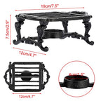 Sumnacon Tea Warmer Cast Iron Tea Pot Warmer with Tealight Candle Holder Sturdy Functional Teapot Warmer Stand for Office Party or Desk RetroTea Pot Heater for Heating Milk,Tea,Coffee,Food - size: 7.5x4.7 Inch
