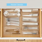 3 Pack Clear Plastic Drawer Organizer Tray Cutlery Utensil Makeups Drawer Silverware Organizers 12" X 6"&12＂X3＂(9Pack) - size: 9 Pack Mixed Sizes (12"x3", 12"x6") Clear Plastic