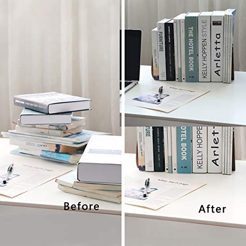 Muso Wood Book Ends for Shelves, Non-Skid Bookends for Heavy Books, Wooden Book Stopper for Home Office and Library (Walnut 2 Pairs) - color: Walnut-2 Pairs