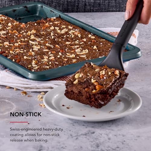 KitchenAid Nonstick Swiss Engineered Aluminized Steel Baking Sheet, Dishwasher Safe, Agave, 9x13 Inch - color: Agave, size: 9 x 13 Inch
