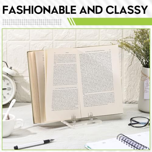 Yousoontic Acrylic Book Display Stand Clear Easel Plate Stand for Displaying Books, Picture, Notebooks, Platter, Photo, Artworks(4 x 8 x 8 Inch) - size: 4 x 8 x 8 Inch