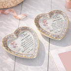 Personalized Niece Jewelry Dish Gift from Aunt, Heart Trinket-Dish with Custom Birth Flower, “Always Remember You Are Braver Stronger Smarter Loved” Inspirational Ceramic Ring Keepsake - color: Niece 054