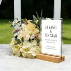 Acrylic Sign Holder with Wood Base 8.5x11 Inch Vertical and Slant Displays (5 Pack 8.5*11") - size: 5 Pack 8.5*11"