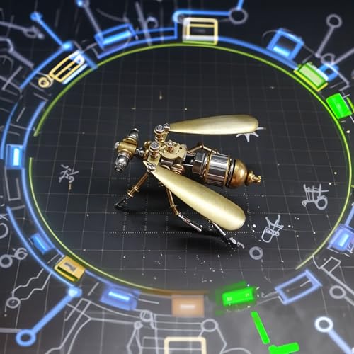 3D Steampunk Metal Fruit Fly Model Kit – DIY Mechanical Brass Insect Puzzle for Adults, Retro Collectible Assembly Craft, Unique Home Office Decoration Gift (Fruit Fly) - style: Fruit Fly
