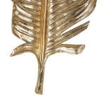 Deco 79 Polystone Bird Home Wall Decor Large Metallic Feather Wall Sculpture, Wall Art 14" x 3" x 47", Gold - size: 14" x 3" x 47"