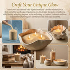 Sukh Snow Pearled-Candles with Wicks - DIY Candle Sand,Pearled Wax with Wicks,Wax,Refillable for Weddings,Partie (Sand) - color: Sand