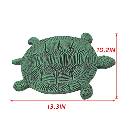 MDLUU Tortoise Stepping Stone, Cast Iron Flagstone, Decorative Turtle Stepping Stone for Lawn, Yard, Garden Walk Way, 13.3"×10.2" - size: Turtle(13.3" x 10.2")