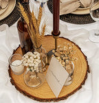 Set of (10) 13-14 inch Wood Slices for centerpieces! Wood Slice centerpieces, Wood Rounds, Tree Slices, Wood Plate Chargers (13-14 inch) - size: Set of 10 Extra Large (13-14")