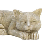Hapivida Cats Memorial Stone, 5.5in Cat Garden Statue Pet Statues Gift Figurine Sculpture Sleeping Cats Decoration - size: Brown Cat