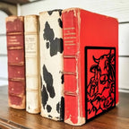 Peacoblue Metal Bookends for Shelves, Modern Decorative Heavy Duty Study Book Support Stoppers for Office, Desk, Shelf, Room 5.3"x4.3"x7.9" Cast Iron Simple Tall Bookends, 1 Pair (Farm Animals) - style: Farm Animals