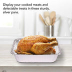 Aluminum Pans 9x13 Disposable Foil Baking Pans (Pack Of 100) - Half Size Steam Table Deep Pans - Tin Foil Pans Great for Cooking, Heating, Storing, Prepping Food, Stock Your Home - size: 100 Pack