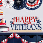 COCHIE Metal Happy Veterans Day Sign, Thank You Veteran Table Centerpieces Decorations for Home, Office, Shelf, Mantel, Indoor, Traditional Party Supplies Decor (Veterans) - style: Veterans
