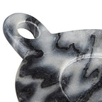 Hand-Carved Marble Dish with Handle, Grey - color: Gray, size: 7.5" x 6"
