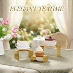 Gonice Metal Display Riser, 2 Sets Gold Display Stands for Dessert, Cupcake and Funko Pop Figures - color: gold