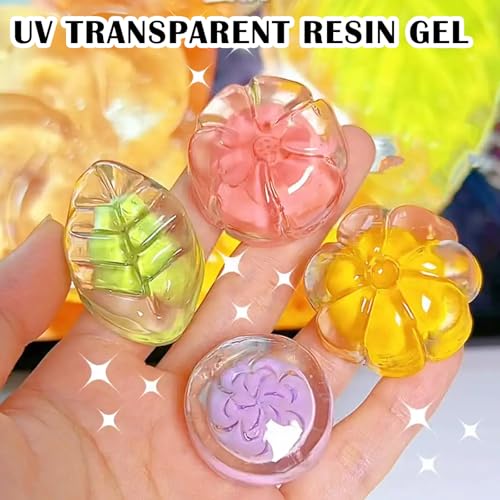 UV Clay Clear Polymer Resin for 3D Crafts, DIY Jewelry Making, Silicone Molds, UV Curing, Crystal Clear Casting, Miniature Art, and Handmade Resin Projects (3.5oz) - color: 3.5oz