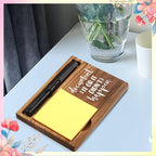 FOUGSTA Funny Office Gifts for Nurse, Gag Office Gifts for Nurse, Funny Office Decor Gifts for Nurse,Wooden Notepad Pen Holder With Funny Quotes,16.5 x 12 x 1.5 cm,XXN13 - style: document it