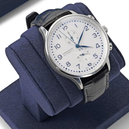 Microfiber Watch Display Stand T-bar Watch Stand Holder Organizer For Men And Women Wristwatch, Bracelet,Storage Display Rack (Blue) - color: Blue, size: 1 Slot