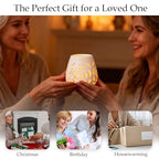 White Ceramic Rose Hollow Candle Holder – Creative Aromatherapy Essential Oil Burner, Wax Melt Diffuser & Tealight Candle Holder for Home Bedroom Decor, Perfect Christmas & Housewarming Gift
