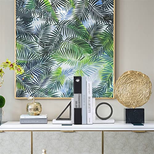 Decorative Bookends Modern Light Luxury Bookends Black and White Geometric Marble Bookends Study Bookshelf Cabinet Decorative Ornaments Book Stopper/Holder