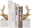Classic Book Ends Light Luxury Bookends Brass Book Ends Animal Shape Hold Books Villa Wine Cabinet Book Stoppers Desk Decorative Bookend Desktop Storage