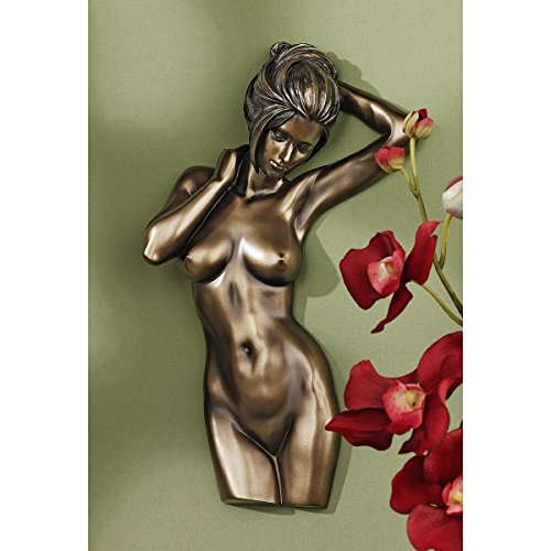 Design Toscano WU75245 La Donna Nude Female Torso Wall Sculpture,Bronze, 6.50" x 11.00"