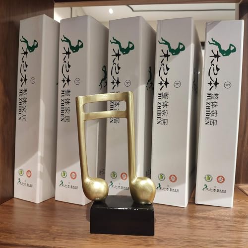 Notakia 3Pcs Music Decorations for Home Gold Music Note Decor for Living Room