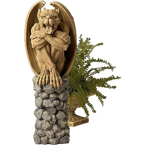 Design Toscano NG33967 Trystan, Gargoyle Sentry of the Night Sculpture,two tone stone - style: Traditional