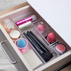 DCA 14 PCS Clear Plastic Drawer Organizer Tray for Makeup, Kitchen Utensils, Jewelries and Gadgets - size: 14PC