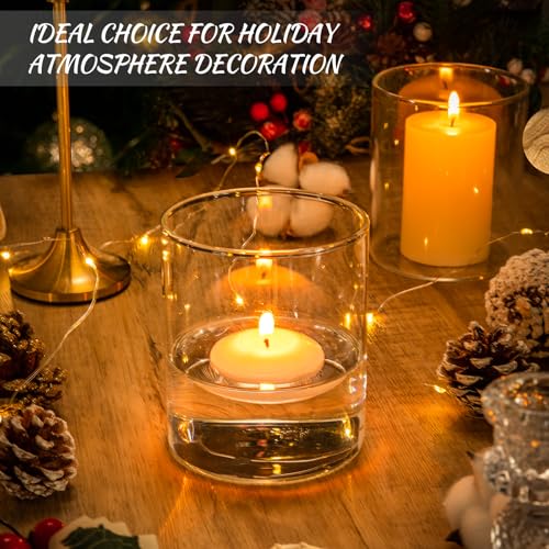 12pcs Glass Cylinder Vases for Centerpieces - 4 Inch Small Flower Vase for Wedding Decorations, Clear Glass Flower Vases Floating Candle Holder for Table Centerpiece Wedding Home Décor - size: 12 Pack 4 Inch