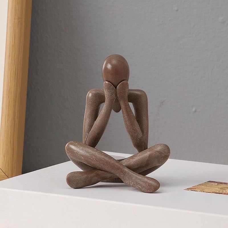 Abstract Figure Decor Sculptures - Creative Art Ornaments for Home Entryway, Living Room & Bedroom Tabletop Decoration (brown4) - color: Brown4