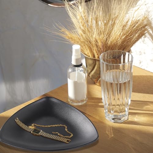 Binoster Black ring jewellery tray organiser tray, dresser decor key flat jewellery bowl decorative oval dish - color: Triangle