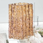 Aoderun Glass Vase Crystal Vase Heavy Duty Large Flower Vase for Dining Table Kitchen Office Home Shelf Wedding Living Room Centerpieces(Amber) - color: Amber