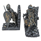 Design Toscano Arthurian Knight Bookends,Grey Stone,8 Inch, Set of Two - style: Arthurian Knight