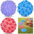 Cinnvoice 3 Pack Garden Stepping Stone Outdoor, Decorative Dimensional Resin Stepping Stones for Patio Pathway Landscaping Walkway Sculpture Yard Backyard Lawn(Hydrangea,10 Inches) - size: 10 Inches, style: Hydrangea