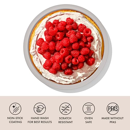 OXO Good Grips Non-Stick Pro Ceramic Coated Metal Bakeware 9” Round Cake Pan – Biscuit - color: Biscuit, size: 9" Round Cake Pan