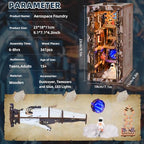 MiniCity Book Nook Kit - Industrial Space 3D Miniature Sci-Fi Scene with LED Lights, 340 Pcs DIY Assembly for Bookshelf Decor (Aerospace Foundry) - style: Aerospace Foundry