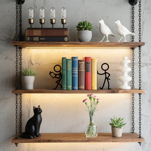 Metal Bookends People Bookends Decorative Cute Book Ends for Shelves Bookshelf Home Office Desk Reading Decor Bookshelf Decor for Book Lovers Gift - style: People Decorative Bookends
